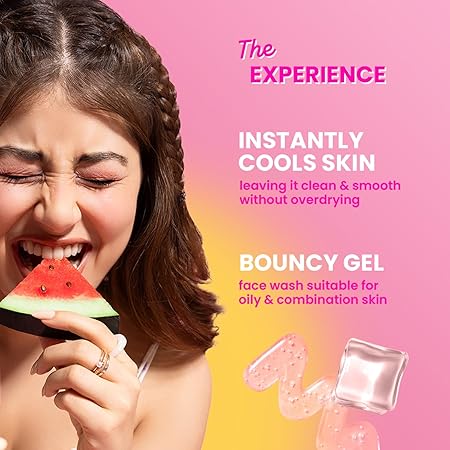 Dot & Key Watermelon Cooling Gel Face Wash With Vitamin C & Cucumber | Face Wash For Glowing Skin|Oil Free |Removes Excess Oil & Dirt | For Combination & Oily Skin| For Women & Men|100Ml - Deals999