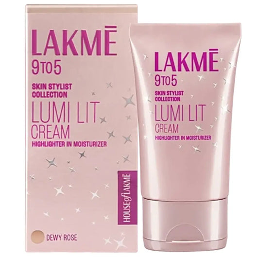 Lakme 9 To 5 Lumi Tint Cream - Highlighter In Moisturizer, 30 g Dewy Rose