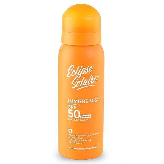 Eclipse Solaire Lumiere Mist Sunscreen SPF50 PA+++ | Broad Spectrum UVA/UVB/IR/Blue Light/Visible Rays Protection | All Skin Types, Spray Sunscreen SPF 50, 100 % water formula, no alcohol or propylene Modern uv filter – 100ml - Deals999
