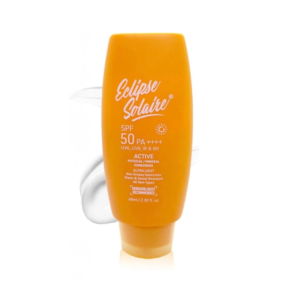 Eclipse Solaire Mineral Sunscreen SPF50 PA++++ | Clinically Tested | No White Cast | Broad Spectrum UVA/UVB & Blue Light Shield | Non-Greasy Sunscreen SPF 50 For All Skin Types – 60ml. - Deals999