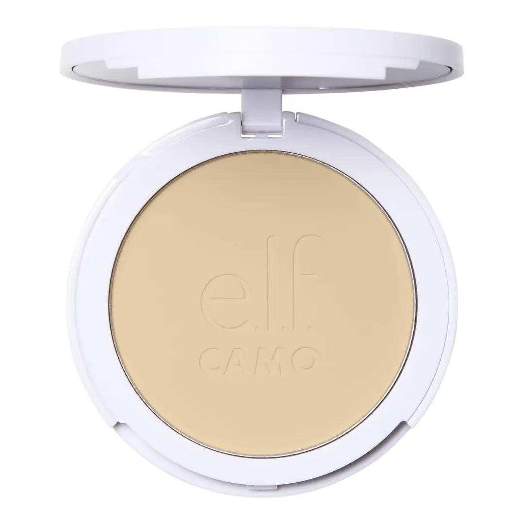 e.l.f. Camo Powder Foundation, Lightweight, Primer-Infused Buildable & Long-Lasting Medium-to-Full Coverage Foundation