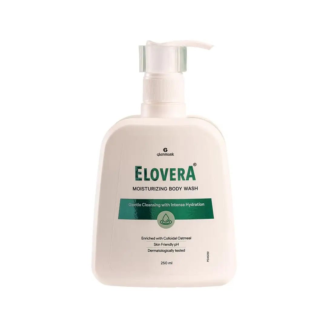 Elovera Body Wash Glenmark 250Ml, Enriched With Aloe Vera & Vitamin E, Intense Moisturising Formula I Hydrates And Makes The Skin Soft And Healthy I Lightens Skin Blemishes I Non - Greasy - Deals999