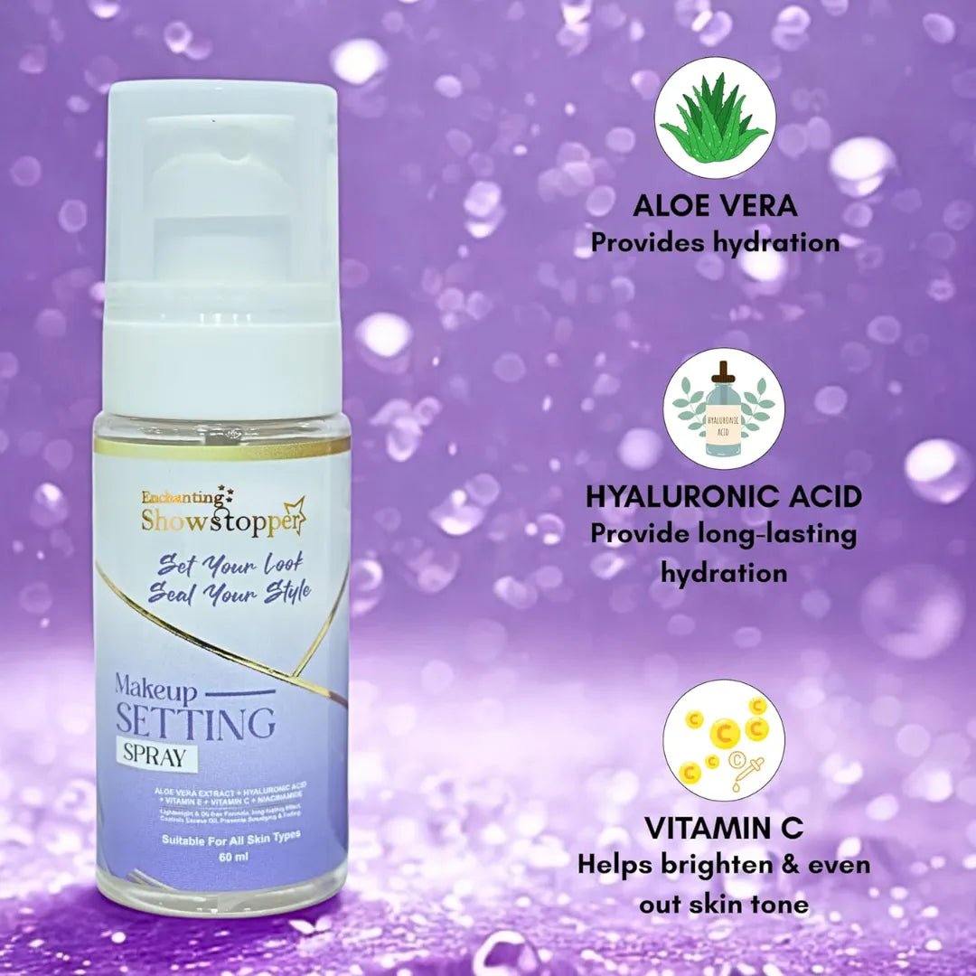 Enchanting Showstopper Makeup Setting Spray, Long - Lasting Makeup Fixer | Lightweight Oil - Free Mist for All - Day Hold, Hydrating, Smudge - Proof & Shine.. - Deals999