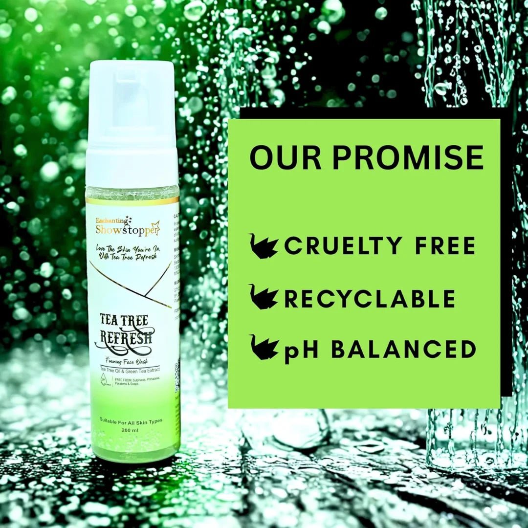 Enchanting Showstopper Tea Tree Refresh Foaming Face Wash | Deep Pore Cleansing Oil Control Face Cleanser with Tea Tree | Refreshing, pH Balanced Face Wash. - Deals999