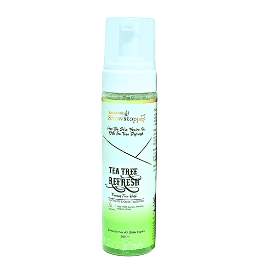 Enchanting Showstopper Tea Tree Refresh Foaming Face Wash | Deep Pore Cleansing Oil Control Face Cleanser with Tea Tree | Refreshing, pH Balanced Face Wash. - Deals999