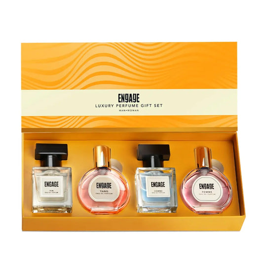 Engage Luxury Perfume Unisex Gift Pack for Men + Women, Travel Sized 100ml (25ml X 4)