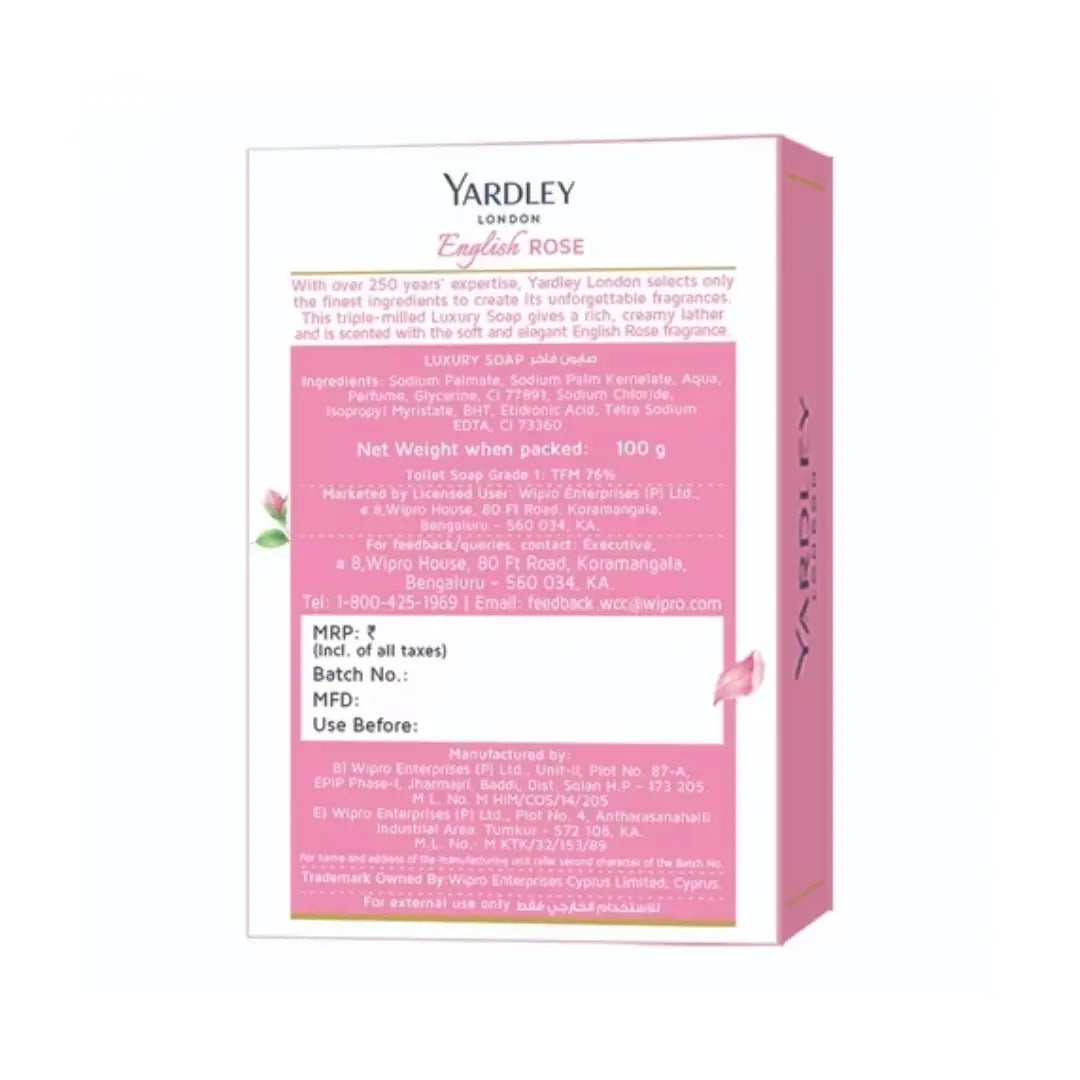 YARDLEY English Rose Soap 100g *5Pcs (5 x 100 g)