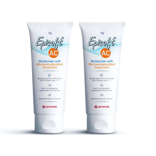Episoft AC Moisturiser SPF 30 With Microencapsulated Sunscreen - Pack Of 2 - Deals999