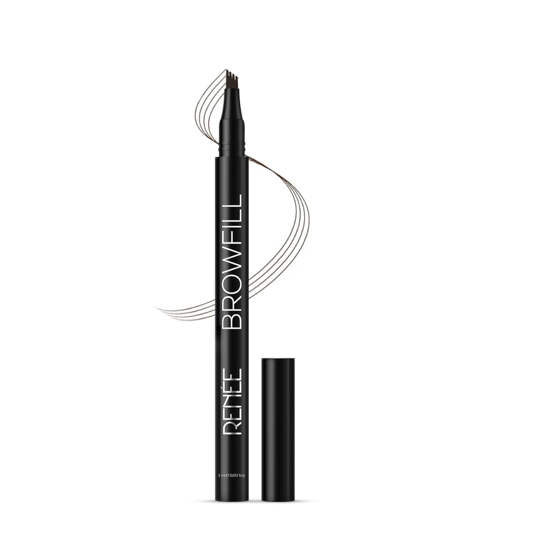 RENEE Browfill Eyebrow Pen - Black | Waterproof & Smudge-Proof | One Swipe Application