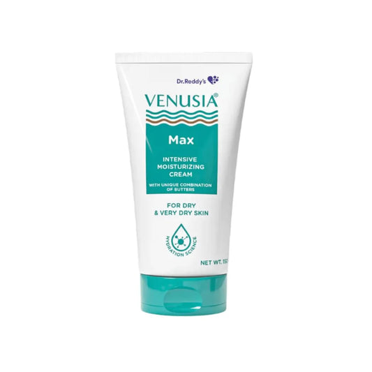 Dr. Reddy's Venusia Max Intensive Moisturizing Cream | Dermatologist Recommended for Dry to Very Dry Skin | Clinically proven for up to 24 hrs. Moisturization | For Face & Body | Cocoa Butter, Mango Butter & Aloe Butter | 150 g