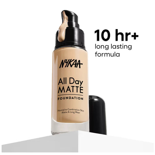Nykaa All Day Matte Long Wear Liquid Foundation For Normal To Combination Skin - Biscuit 05