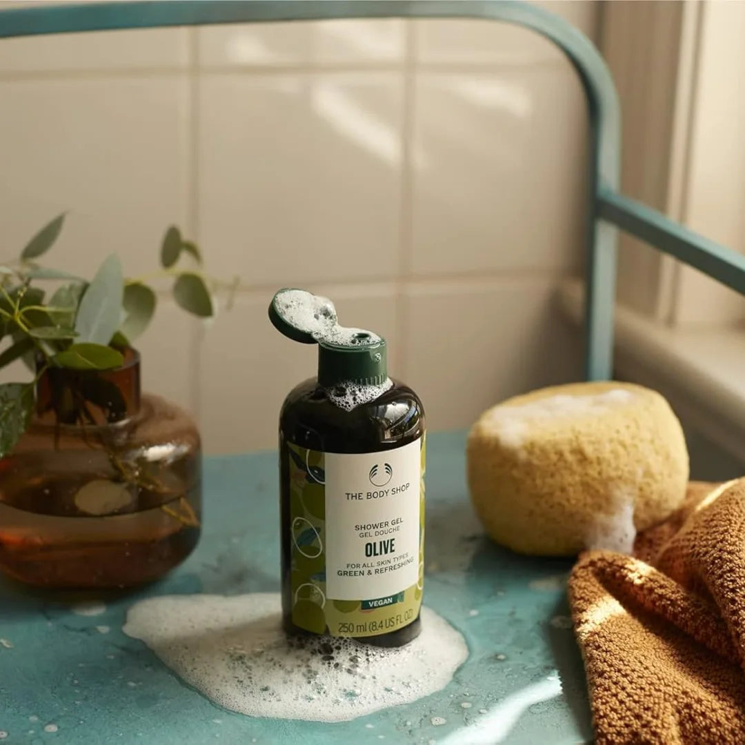 The Body Shop Olive Bath Shower Gel, 250 ML - All Skin Types | Cleanse & Refresh |Vegan
