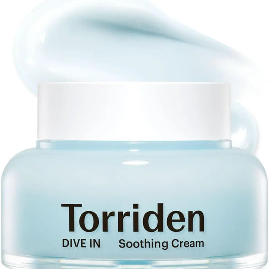 TORRIDEN DIVE-IN Low-Molecular Hyaluronic acid Soothing Cream 3.38 fl oz | Facial Moisturizer Gel for Sensitive, Dry Skin | Fragrance-free, Alcohol-free, No Colorants | Vegan, Clean, Cruelty-Free