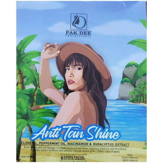 pakdeeAnti tan shine facial kit Fights Sun Tan, Dark Spots, and Sun Spots | Even Nourishes and Protects Skin from UV Rays.