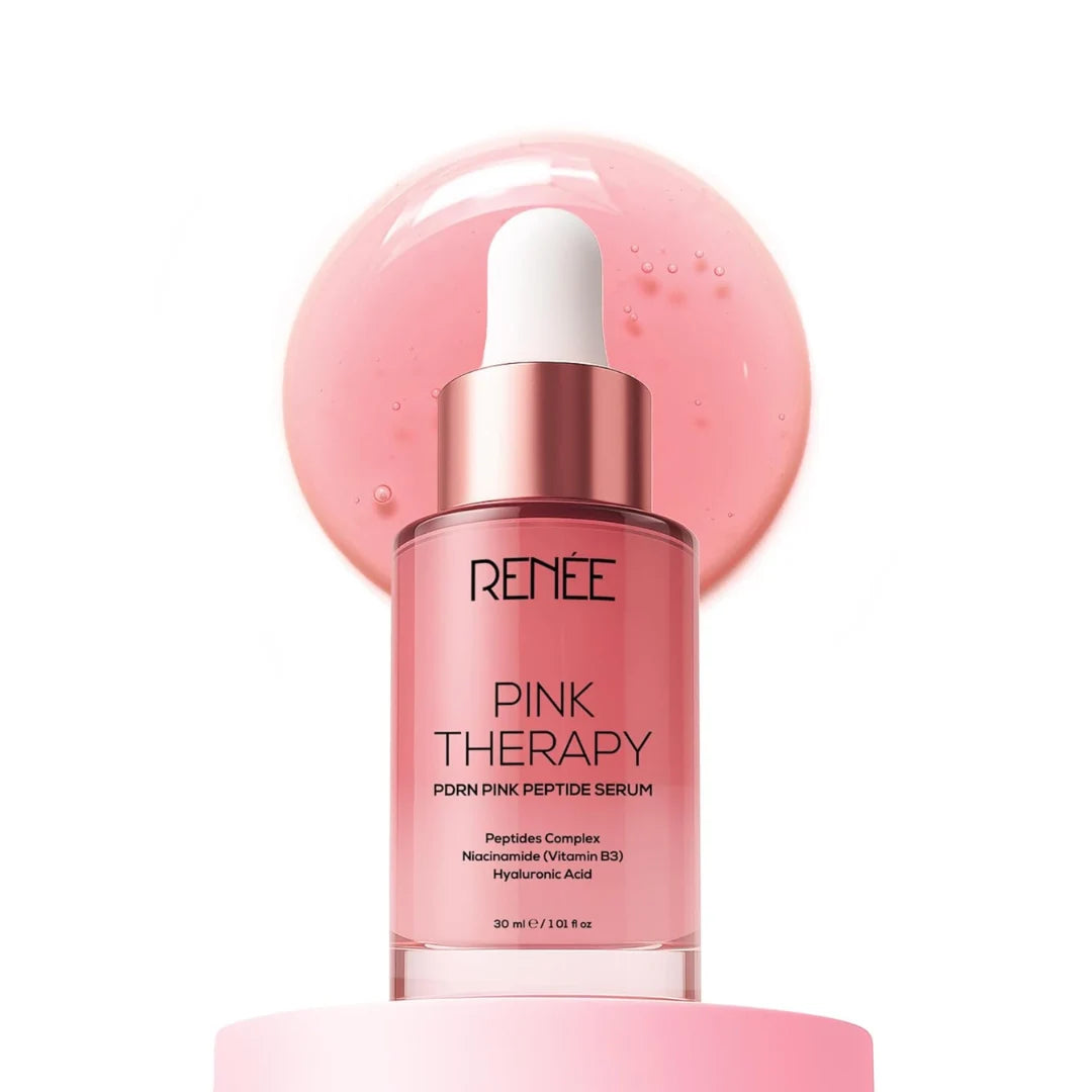 RENEE Pink Therapy PDRN Pink Peptide Face Serum For Glowing, Radiant Skin | Hydrates, Boosts Collagen, Evens Skin Tone | Lightweight, Quick Absorbing | Hyaluronic Acid & Niacinamide Infused | 30 ml