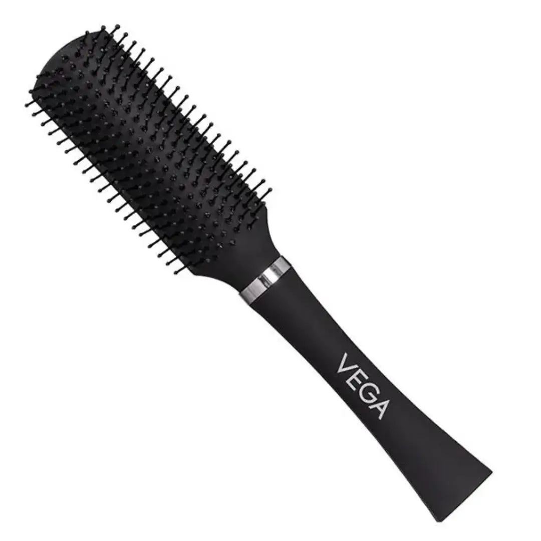 Vega Plastic Handled Flat Brush , BlackE5-FBN