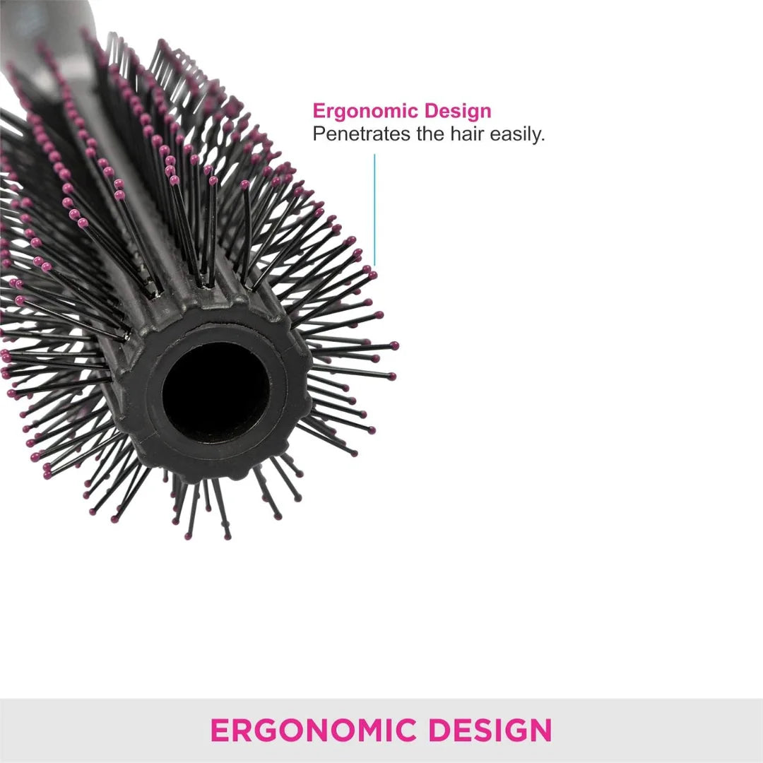 Vega Round Hair Brush (India's No.1* Hair Brush Brand) For Adding Curls, Volume & Waves In Hairs| Men and Women|(R21-RB)