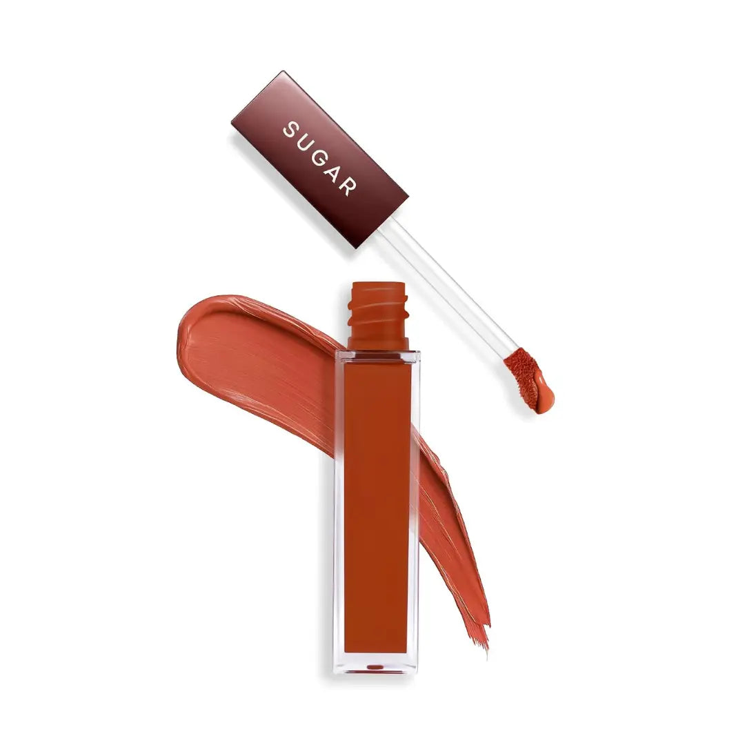 SUGAR Cosmetics Mettle Matte Liquid Lipstick For Women | Highly Pigmented | Transferproof & Long Lasting