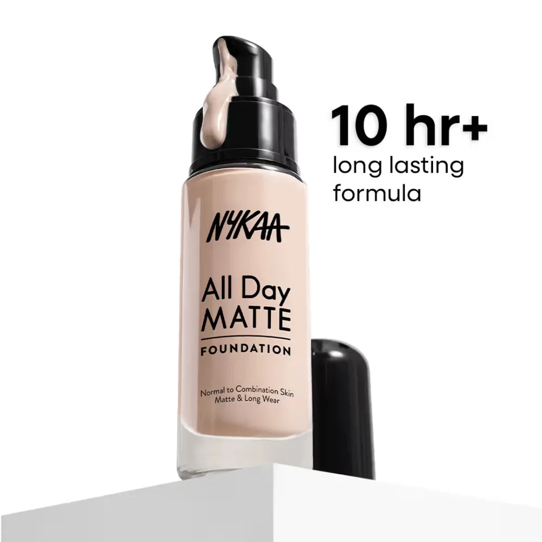 Nykaa All Day Matte Long Wear Liquid Foundation For Normal To Combination Skin - Biscuit 05