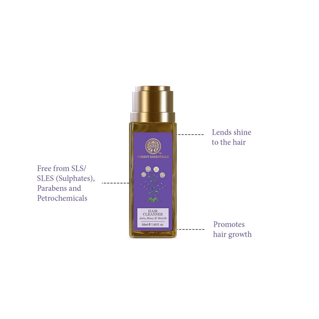 Forest Essentials Hair Cleanser Amla Honey & Mulethi - Ayurvedic Shampoo For Dry Hair Sulphate Free
