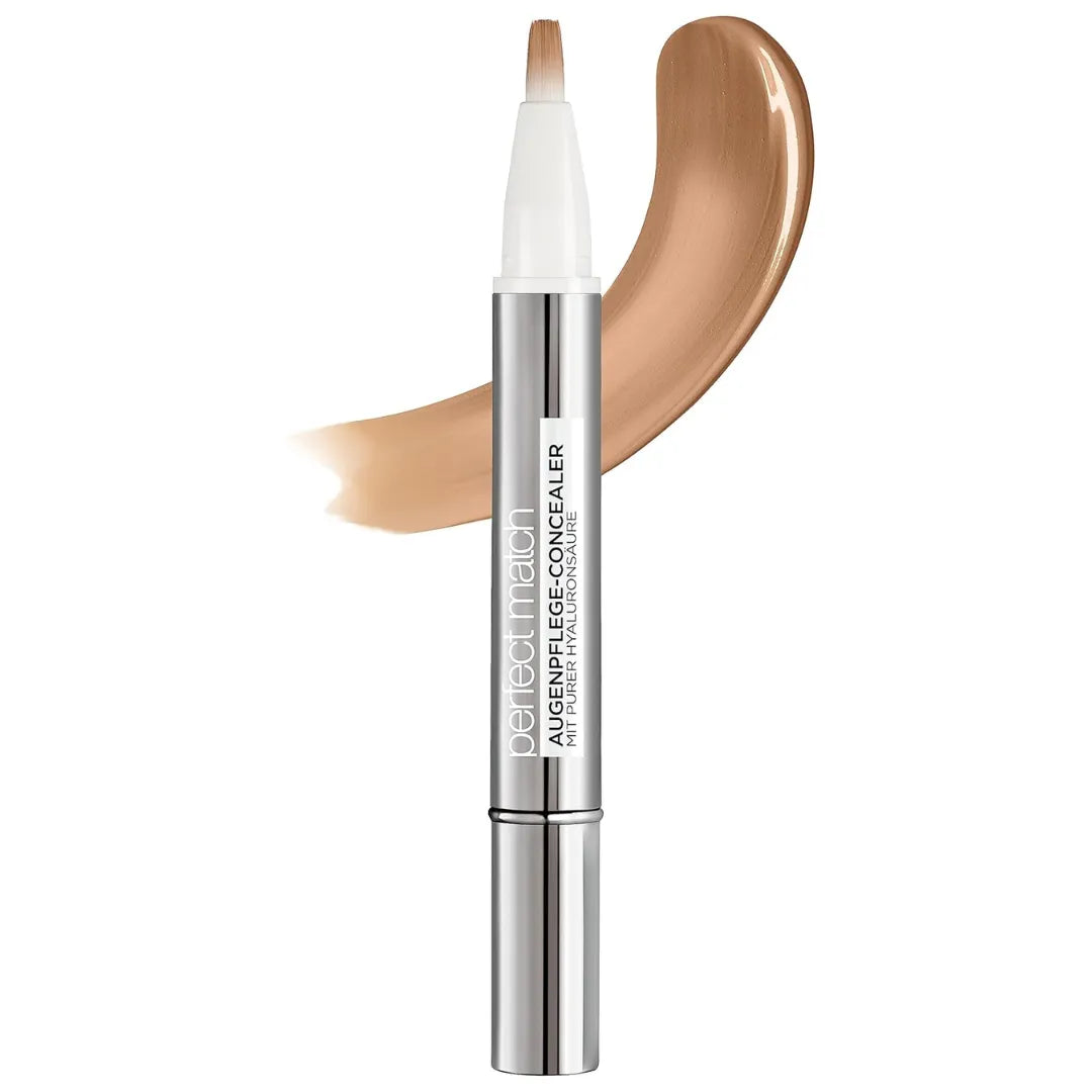 L'Oréal Paris Eye Care - Concealer, Concealer Against Dark Circles, with Hyaluronic Acid and Vitamin C, Perfect Match, 7.5-9D - Golden Honey, 2 ml