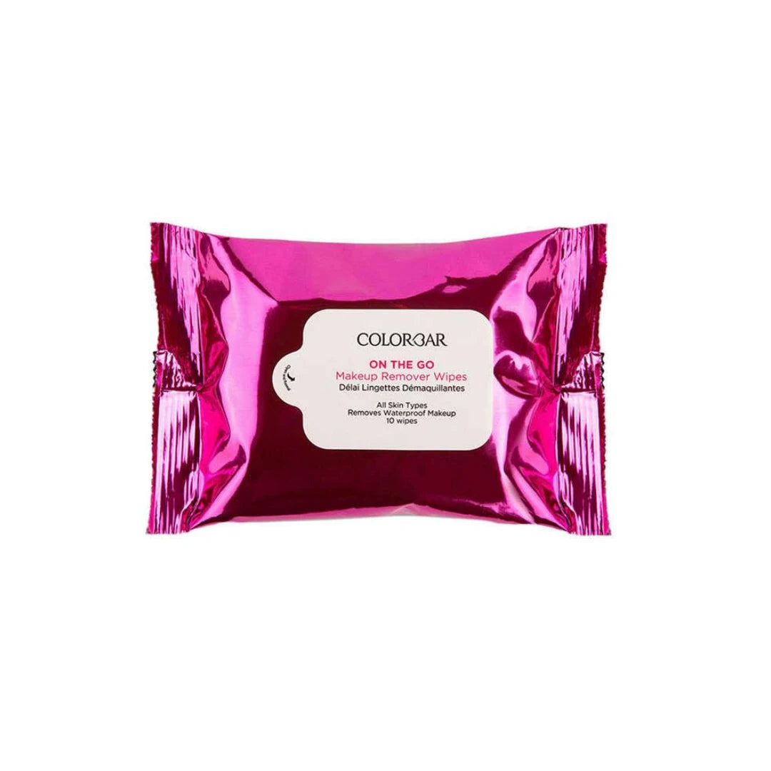 Colorbar On The Go Makeup Remover Wipes (10 Pieces) | Infused with aloe vera, chamomile, and glycerin | Hydrate and nourish your skin