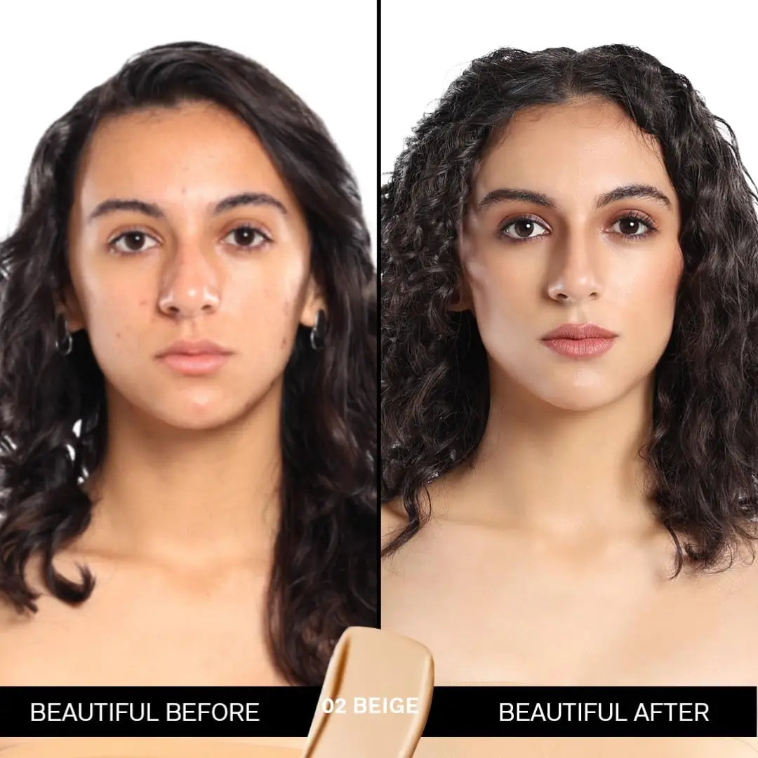 FLiCKA The Base Story Cream Foundation for Face Makeup 8.5gm | Medium to High Coverage | Waterproof & Long Lasting | Smooth & Matte Finish with SPF