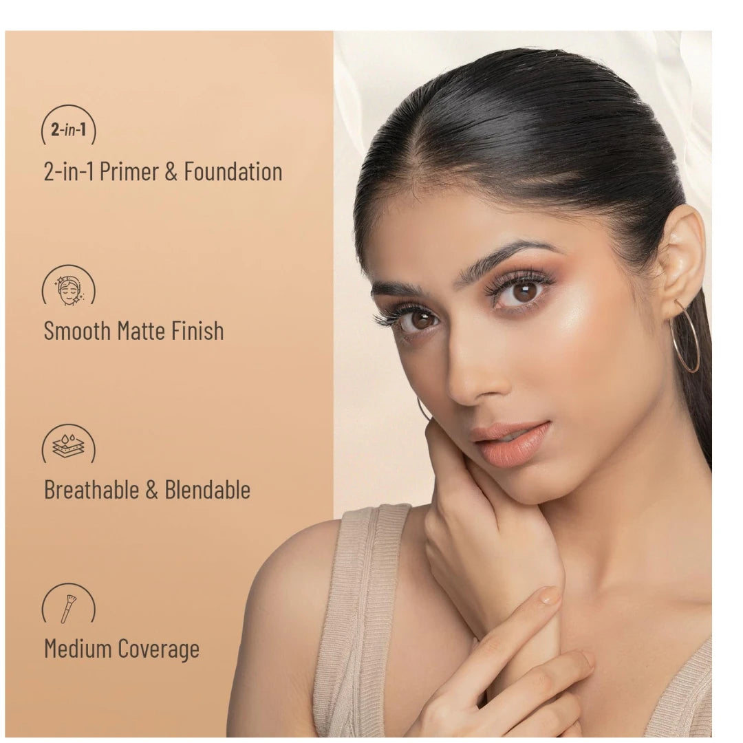 SWISS BEAUTY Primer Mousse Foundation Weightless Smooth & Velvet Touch, Face MakeUp, White, 30ml