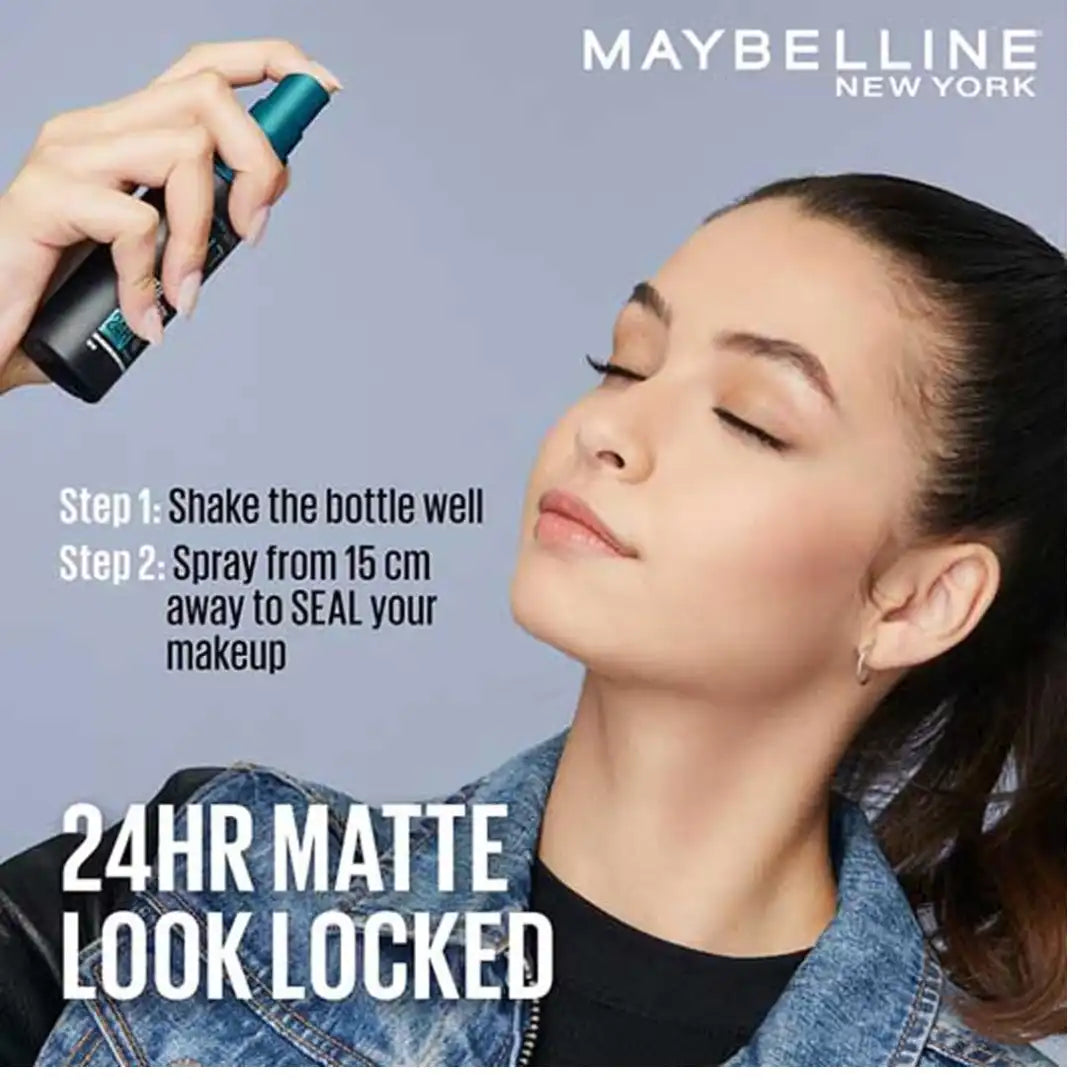 Maybelline New York Setting Spray, Transfer-proof, 24H Oil-Control Formula With Witch Hazel, Fit Me Matte + Poreless, 60 ml