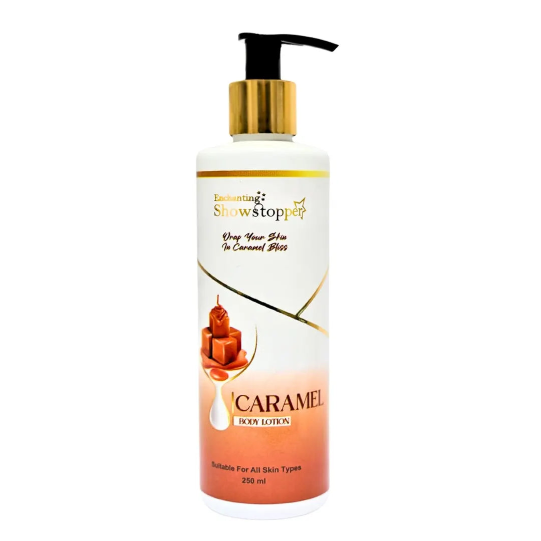 Enchanting Showstopper Caramel Body Lotion for Deep Moisturization, Radiant Glow & Soft Skin | Hydrating Daily Body Moisturizer for Men & Women |.