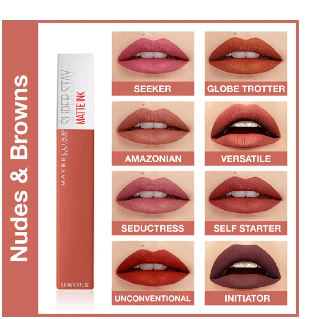 Maybelline New York SuperStay Matte Ink Liquid Lipstick - 120 Artist, Highly pigmented, Transfer Proof & Fade Proof. Maybelline New York SuperStay Matte Ink Liquid Lipstick Lasts Up To 16 Hour | 5ml
