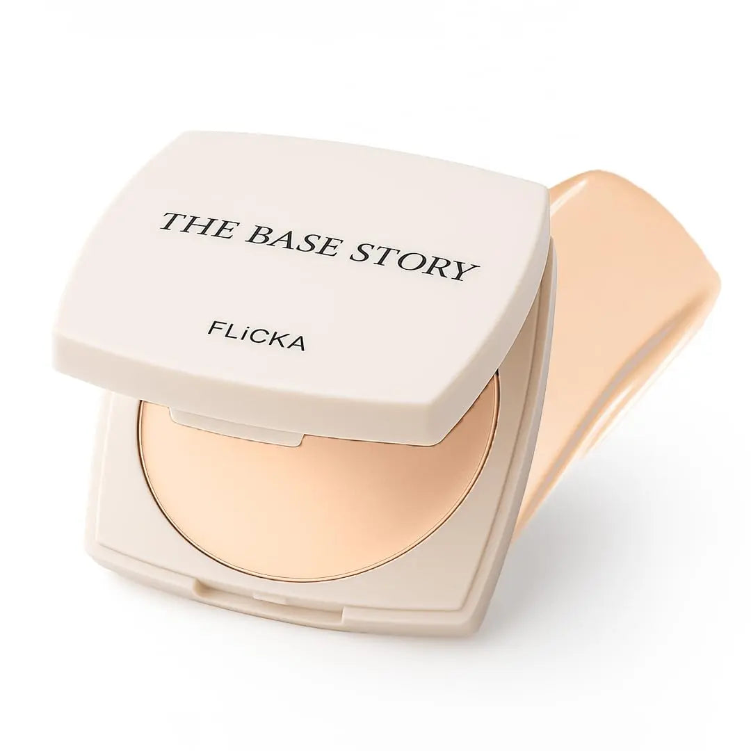 FLiCKA The Base Story Cream Foundation for Face Makeup 8.5gm | Medium to High Coverage | Waterproof & Long Lasting | Smooth & Matte Finish with SPF