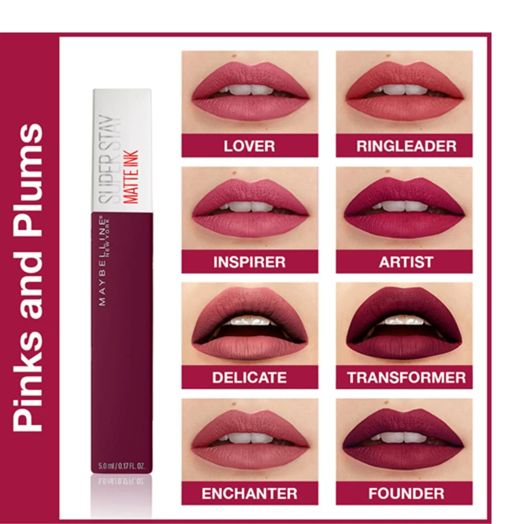 Maybelline New York SuperStay Matte Ink Liquid Lipstick - 120 Artist, Highly pigmented, Transfer Proof & Fade Proof. Maybelline New York SuperStay Matte Ink Liquid Lipstick Lasts Up To 16 Hour | 5ml