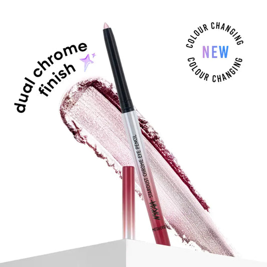 Nykaa Stardust Holographic Long Lasting Waterproof Smudgeproof Chrome Pencil Eyeliner