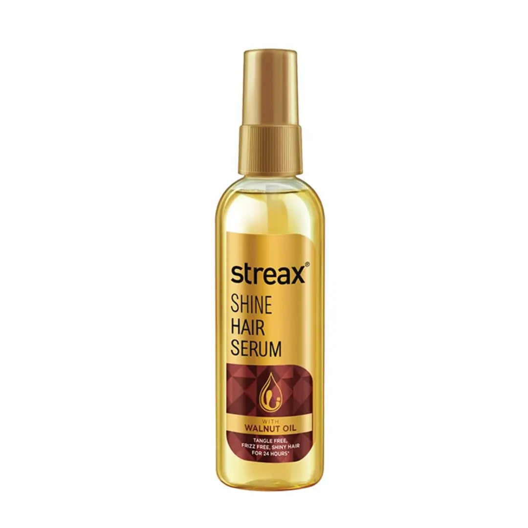 Streax Hair Serum 45ml, Hair serum for Dry & Frizzy Hair,for Women & Men, for Curly Hair, Wavy Hair, Straight Hair, Silk & Shine Vitalised with Walnut Oil