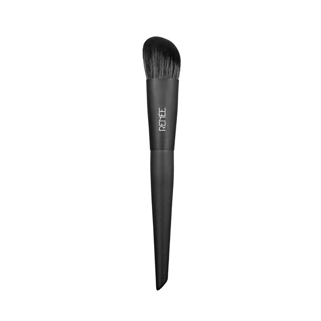 RENEE Professional Makeup Brush with Easy-to-Hold, Ultra Soft Bristles for Precise Application & Perfectly Blended Look, Foundation Brush R4, 1Pc - Black