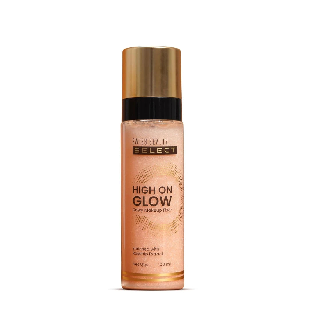 Swiss Beauty Select High on Glow Hydrating Fixer with glass-like glow | Non- Sticky & Quick Drying | 100ml