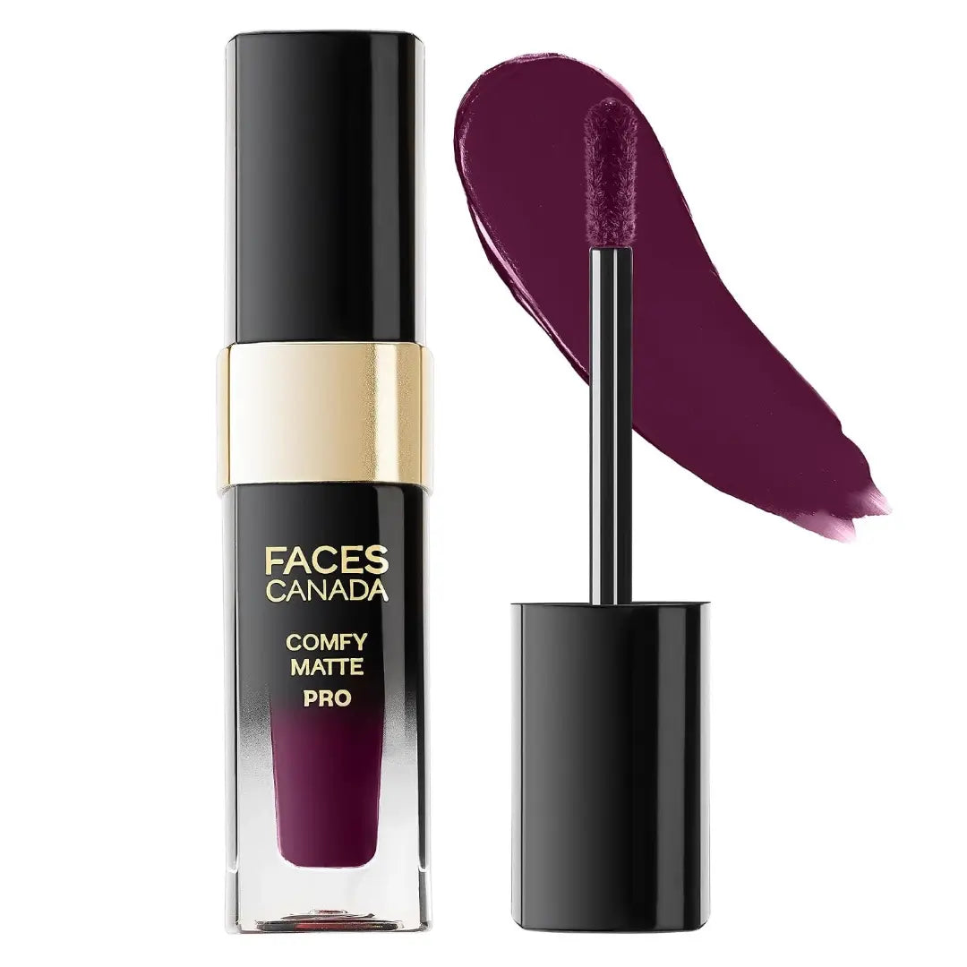 FACES CANADA Comfy Matte Pro Liquid Lipstick -5.5 ml | 10HR Longstay | Intense Color | Macadamia Oil & Olive Butter Infused | Lightweight Super Smooth | No Dryness | No Alcohol