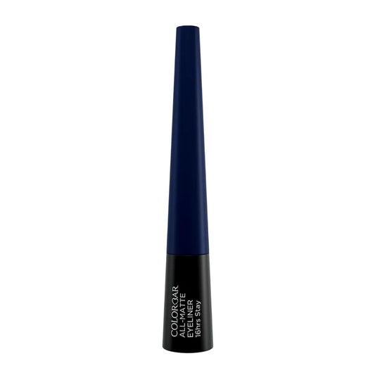 Colorbar All Matte Eyeliner, Blue 003, Matte Finish, 2.5ml | 16 hour stay | Smudgeproof | One stroke application