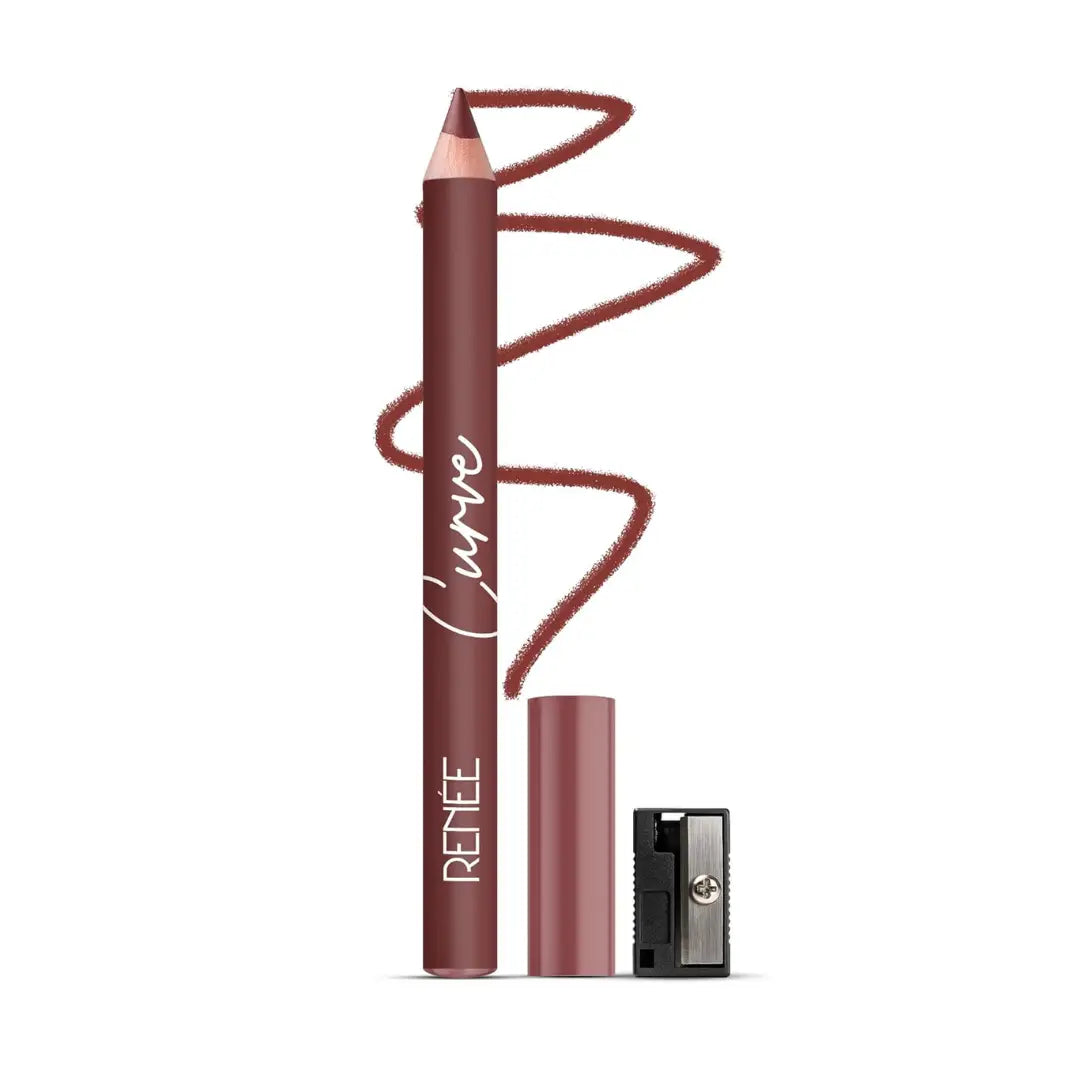 RENEE Curve Lip Liner With Sharpener Creamy Texture With Matte Finish | Hydrating, Long-Lasting, Richly Pigmented Formula | Shea Butter,...