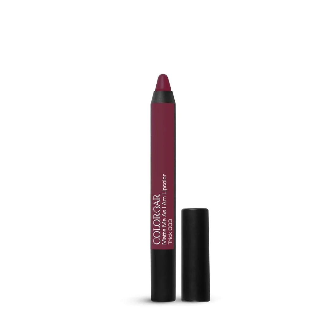 Colorbar Matte me as I am Lipcolor-trick003, 2.8 g | Moisturize and condition lips| Long Lasting| Waterproof and Smudge-proof