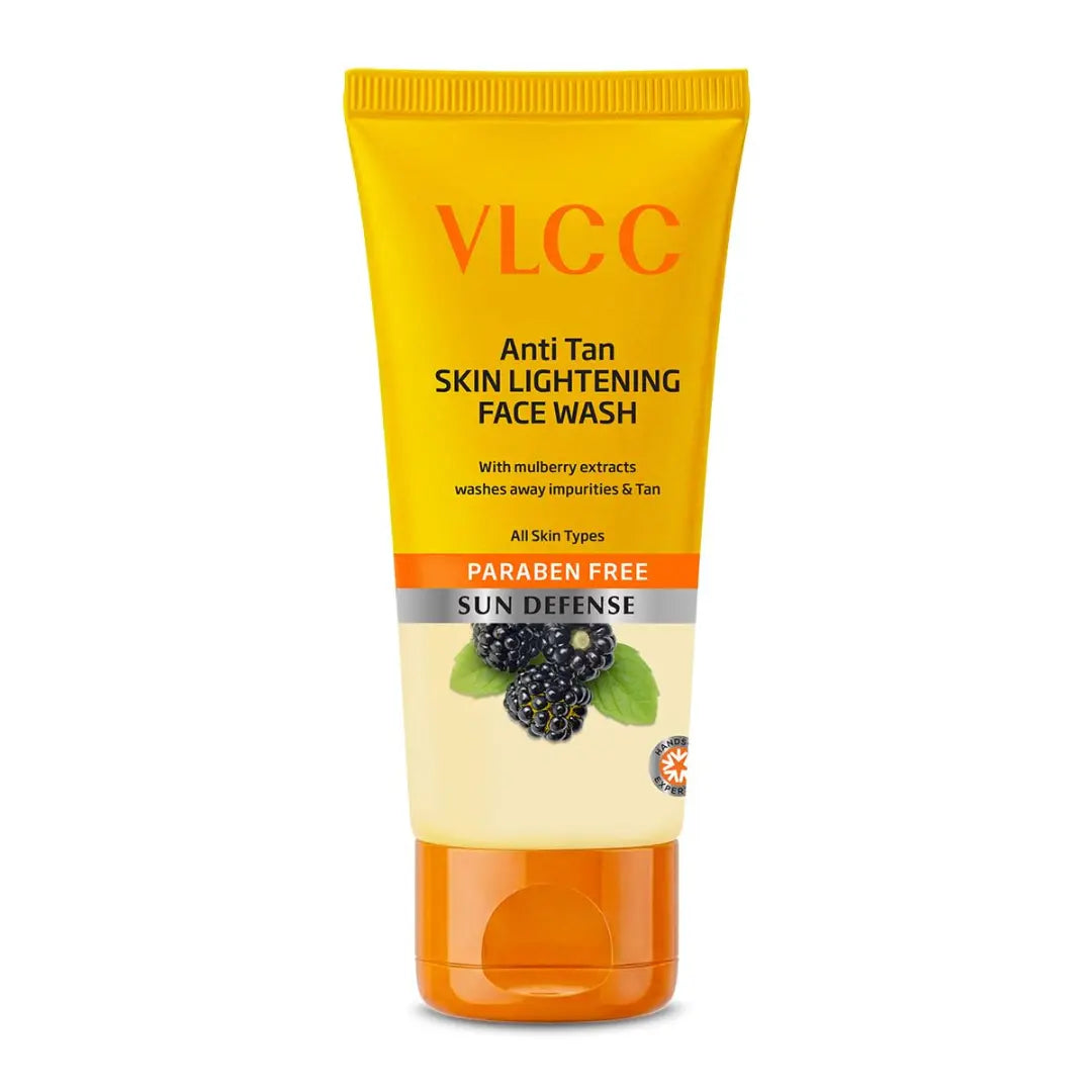VLCC Anti Tan Skin Lightening Face Wash-150Ml| With Mulberry & Orange Peel Extract | Anti Tan and Brightening Sun Screen with Broad Spectrum Protection| Removes tan, spots and dullness