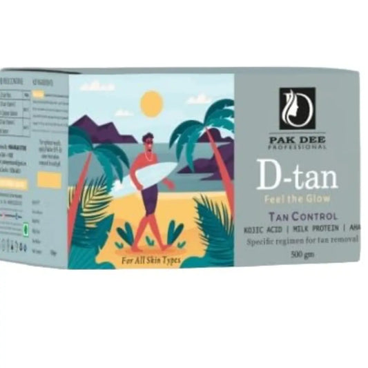 Pakdee Professional D Tan Feel The Glow Tan Control Kojic Acid Milk Protein AHA Specific Regimen For Tan Removal 500 Gm