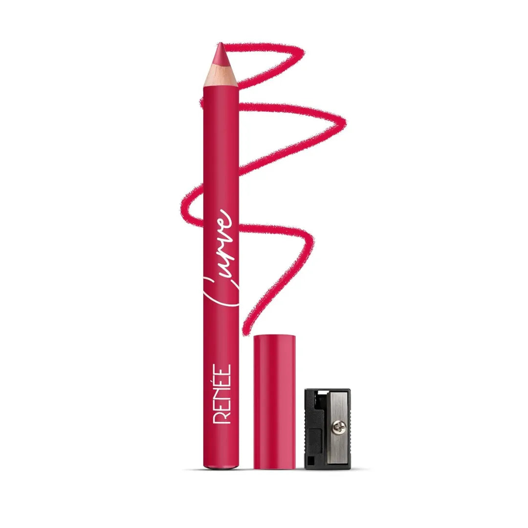 RENEE Curve Lip Liner With Sharpener Creamy Texture With Matte Finish | Hydrating, Long-Lasting, Richly Pigmented Formula | Shea Butter,...