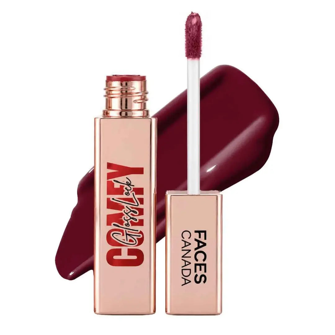 FACES CANADA Comfy GlossLock Liquid Lipstick - 4ml | Rich Vinyl Shine | Glass Lip Effect | Hyaluronic Acid & Shea Butter | Non-Sticky | Lightweight | Transfer Resistant | Nourishing | Long Stay