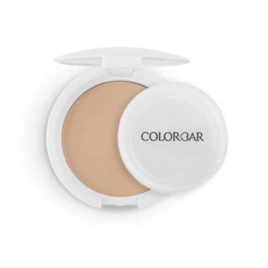 Colorbar Radiant White UV Compact Powder, Just Beige 9g | Lightweight | Nourishing | Enriched with Vitamin E and Vitamin C | SPF 18