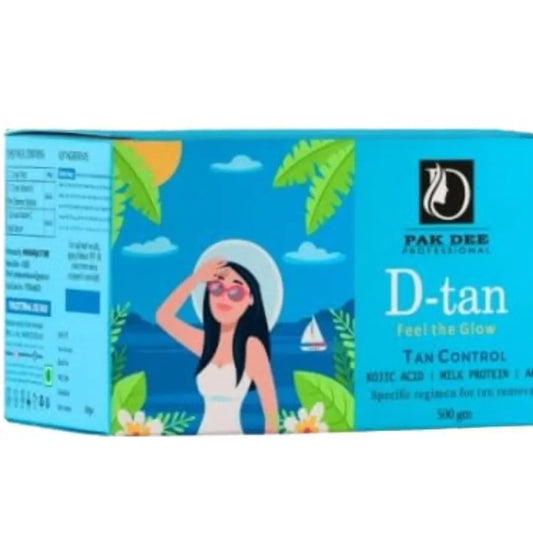 pak dee D Tan Feel The Glow Tan Control Kojic Acid Milk Protein AHA Specific Regimen For Tan Removal 500 Gm (D-tan 1)