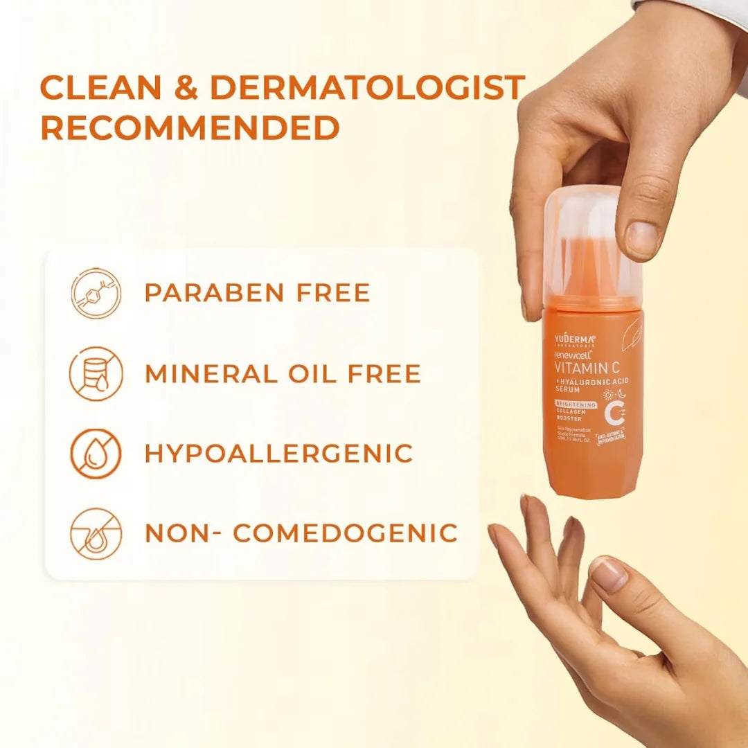 YUDERMA Renewcell Vitamin C + Hyaluronic Acid Serum, 40 Ml