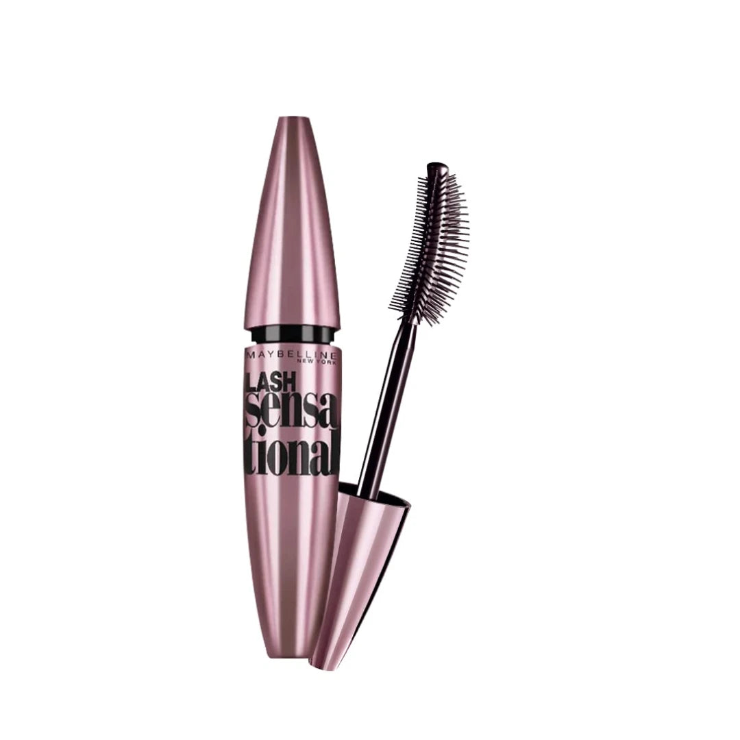 Maybelline New York Mascara, No-clumping, Fanning Brush, Waterproof, Lash Sensational, Black, 9ml