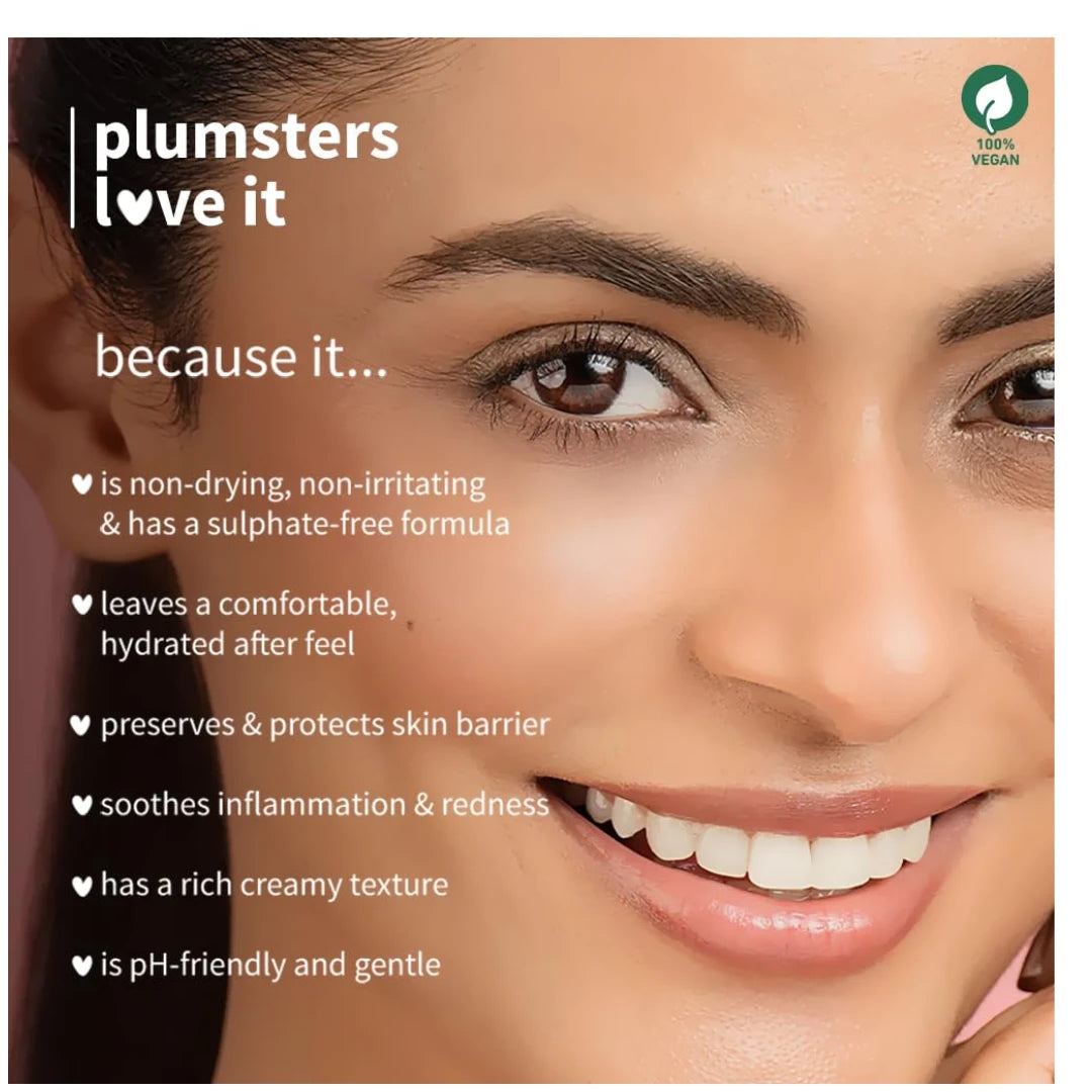 Plum Oat & 1% Ceramide Barrier Care Face Wash | Maintains & Preserves Skin Barrier | Hydrates & Nourishes Skin | Sulphate-free & Non-drying | For Normal, Dry skin | Women & Men | 100ml